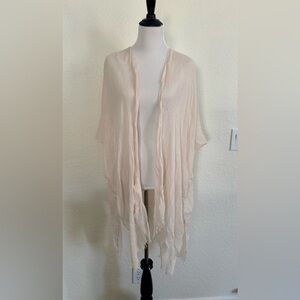 Sonoma Blush Open-Front Blouse Cardigan